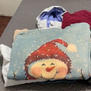 Snowman Sweater with Red Hat